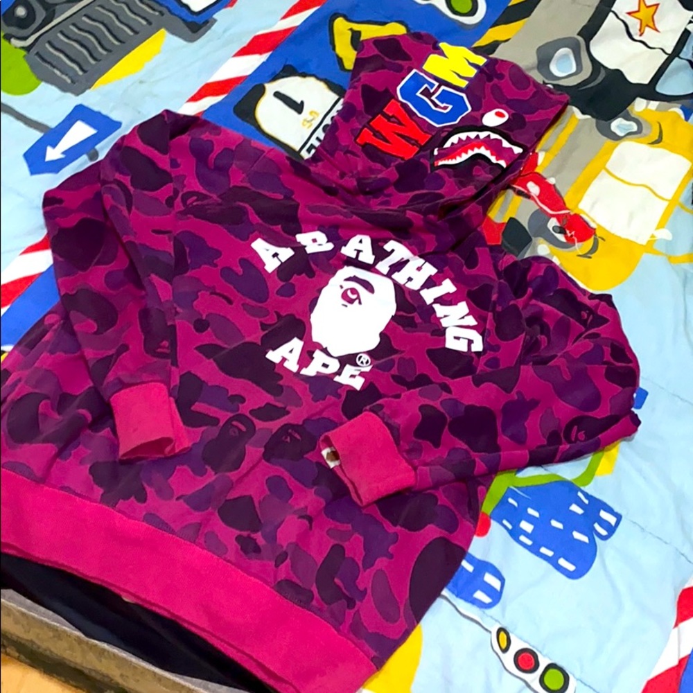 A bape hoodie